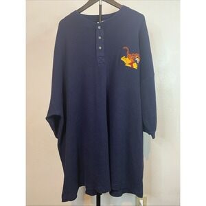 Vintage Disney Pooh Tigger Thermal Henley Size XXL